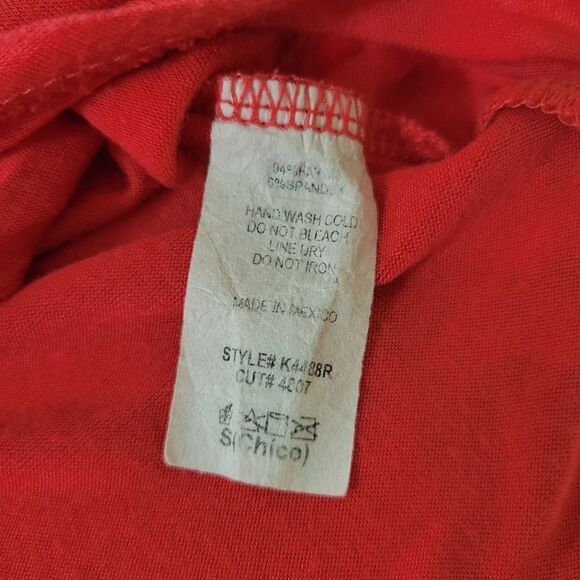 Ginger G Women's Red/Orange Front Twist Knot Tank Top - Picture 7 of 8